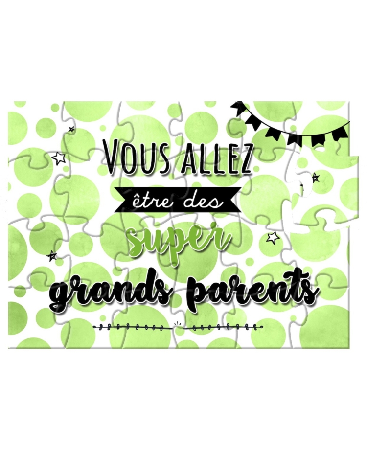 puzzle vous allez être des super grands parents. annonce grossesse originale