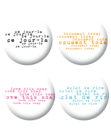 Badges textes déstructuré scrapbooking