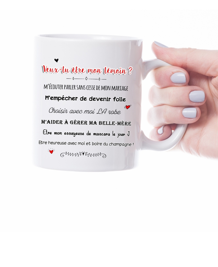Mug demande de témoin