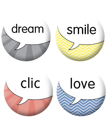 Badges bulles BD scrapbooking