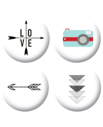 Badges love photo scrapbooking