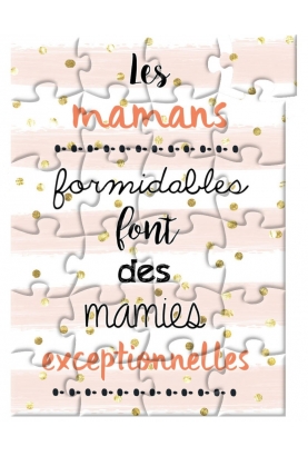 annonce grossesse, mamie exceptionnelle. puzzle annonce
