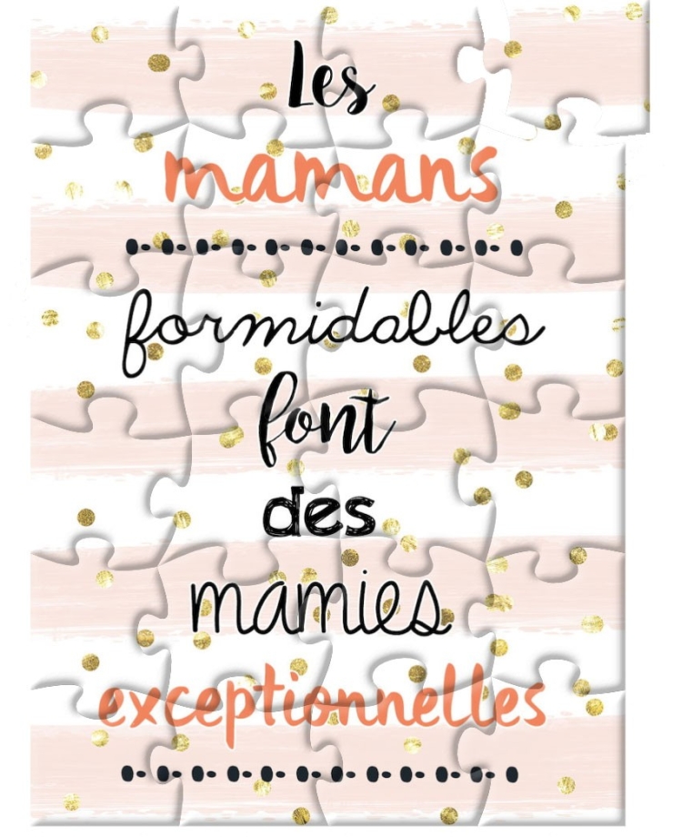 annonce grossesse, mamie exceptionnelle. puzzle annonce