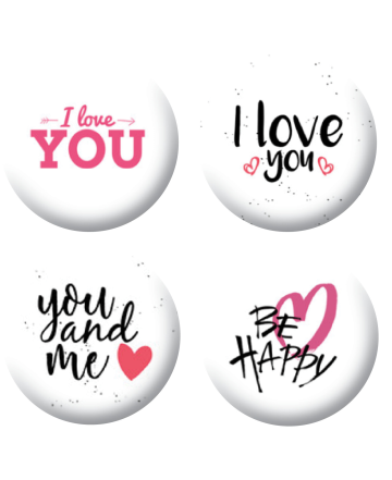 Badges love you scrapbooking