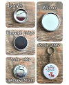 Badge 56mm "corde au cou" pour les futur(e)s marié(e)s