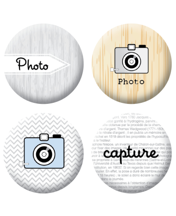Badges photos 2 scrapbooking