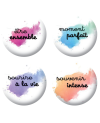 Badges textes taches scrapbooking