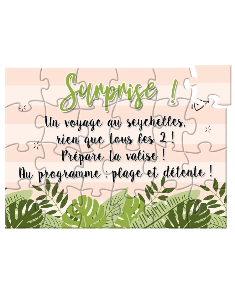 puzzle surprise. cadeau original. puzzle anniversaire