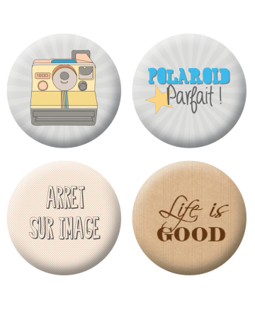 Badges polaroid
