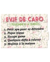 Puzzle EVJF pour annoncer le programme de la journée à la future mariée