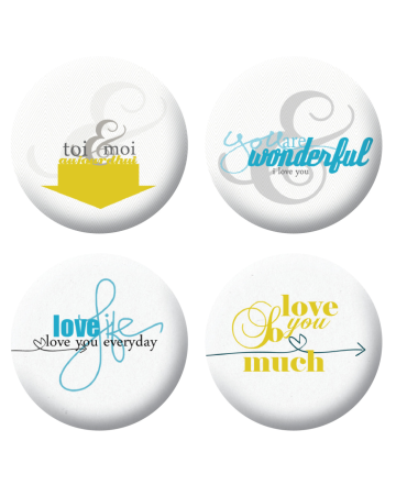 Badges love lige scrapbooking