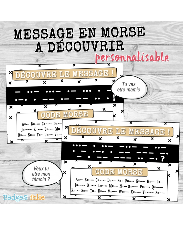 code morse. annonce originale. demande originale
