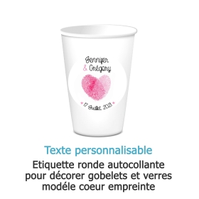 Etiquette Ronde Autocollante Pour Gobelet Et Verre Tropical