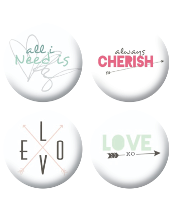 Badges love 4 scrapbooking
