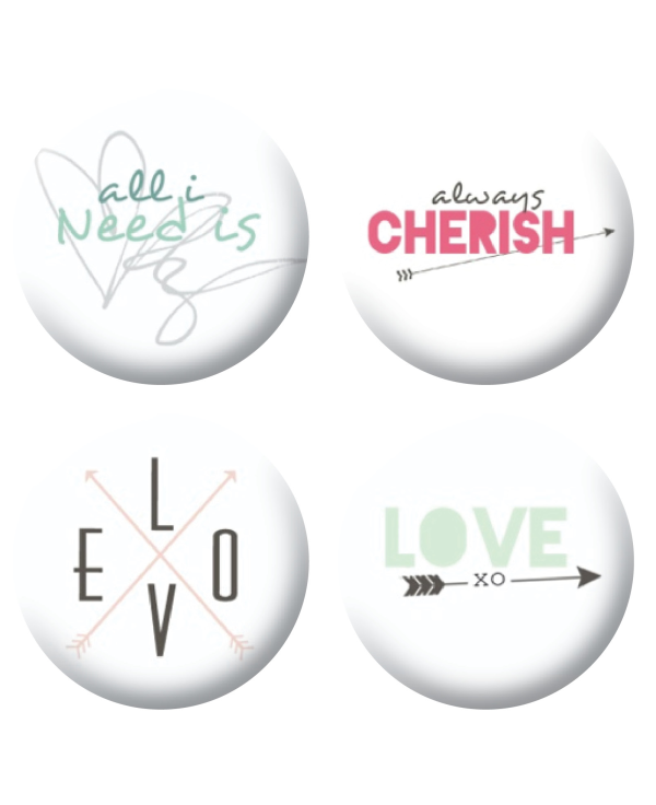 Badges love 4 scrapbooking