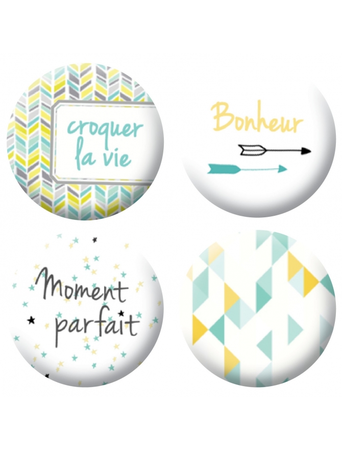 Badges bonheur scrapbooking
