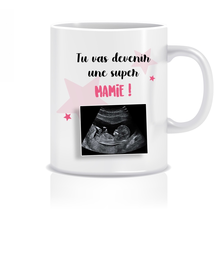 mug demande marraine avec echographie. demande marraine. annonce grossesse originale
