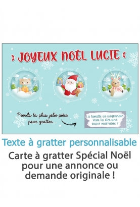 Carte à gratter "Joyeux Noël" à personnaliser - bulle de noël