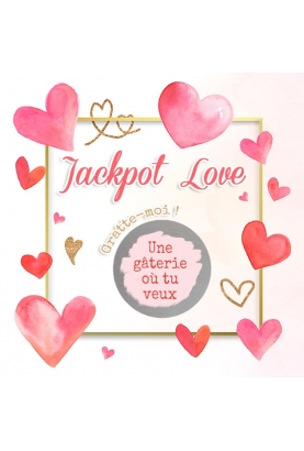Mini-carte à gratter "Jackpot Love" à personnaliser