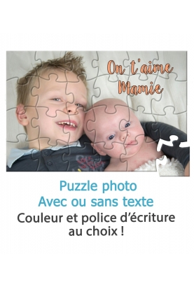 Puzzle photo avec ou sans texte - personnalisable