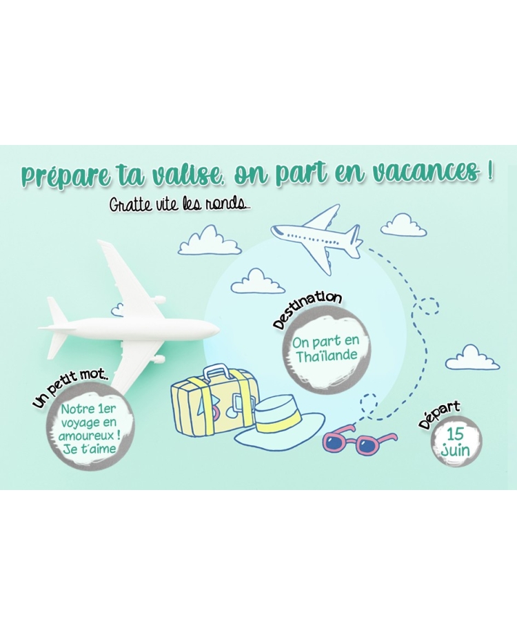 carte voyage. voyage surprise. vacance surprise