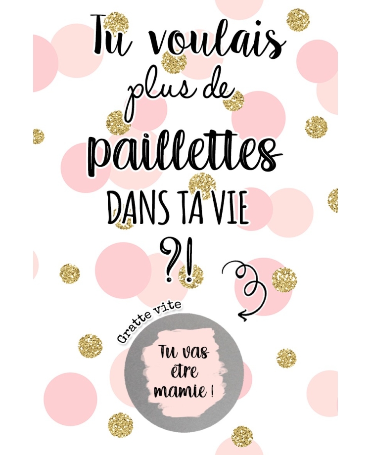 carte gratter annonce grossesse, mariage