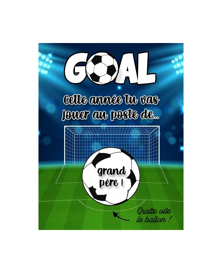 carte football. annonce grossesse