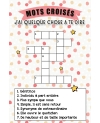 Carte mots croisés grand mere. annonce grossesse originale