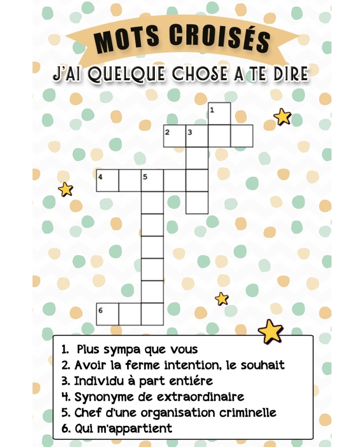 Carte mots croisés parrain. annonce grossesse originale. demande parrain. annonce parrain. cadeau parrain