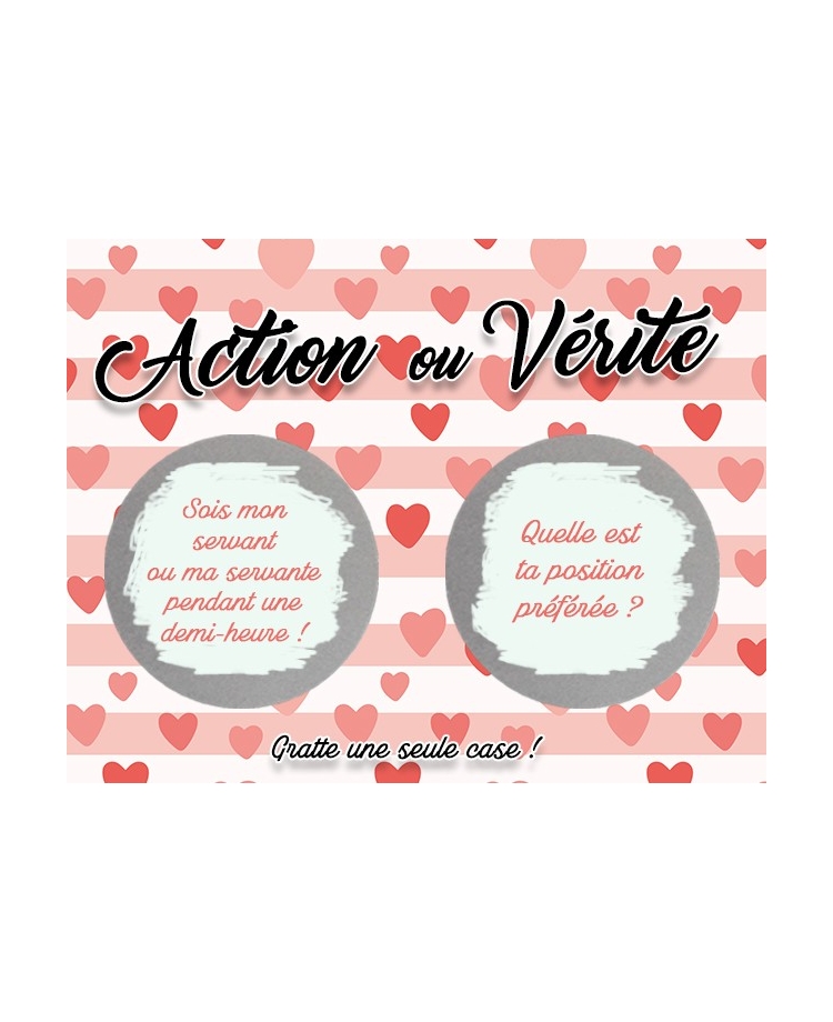 Action ou Vérité couple amoureux. jeu amoureux. jeu couple. jeu sexy