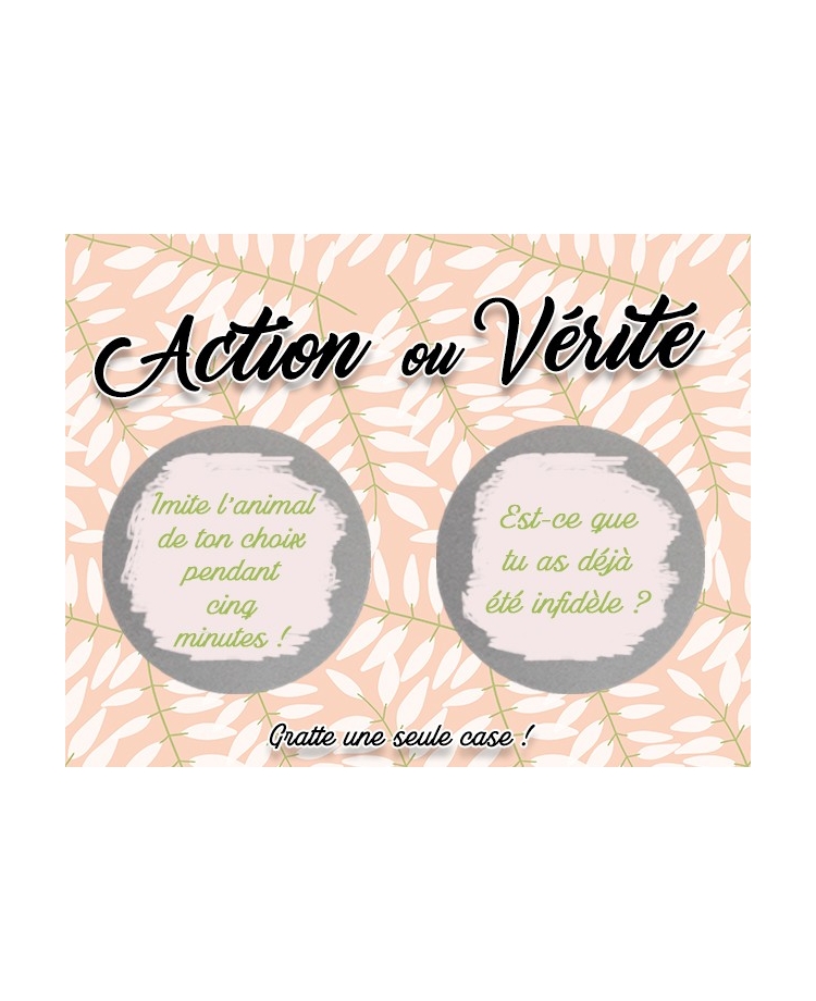 Action ou Vérité EVJF. action vérité jeu