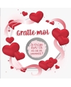 Mini-carte à gratter pour les amoureux à personnaliser. carte saint valentin. carte amour. carte pacs. carte sexy amour