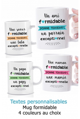Mug "Formidable" personnalisable