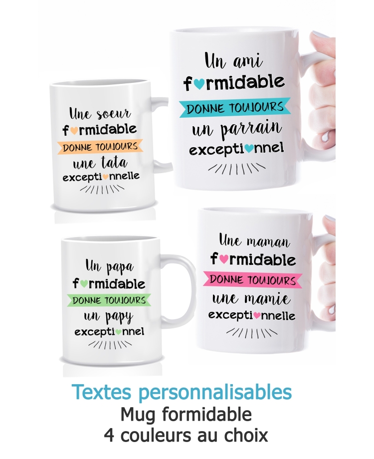 Mug "Formidable" personnalisable