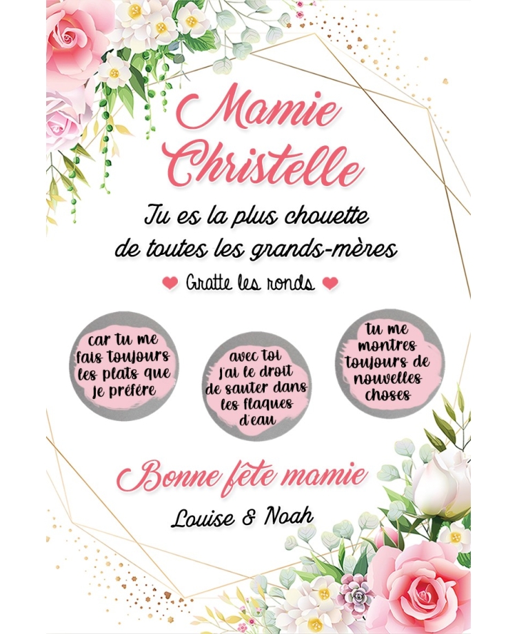 Bonne fete mamie, cadeau mamie