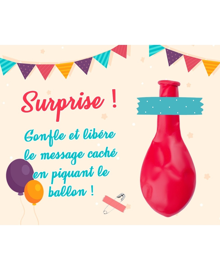 ballon éclater. annonce originale. demande originale