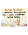 Puzzle spécial Pâques pour annoncer une bonne nouvelle