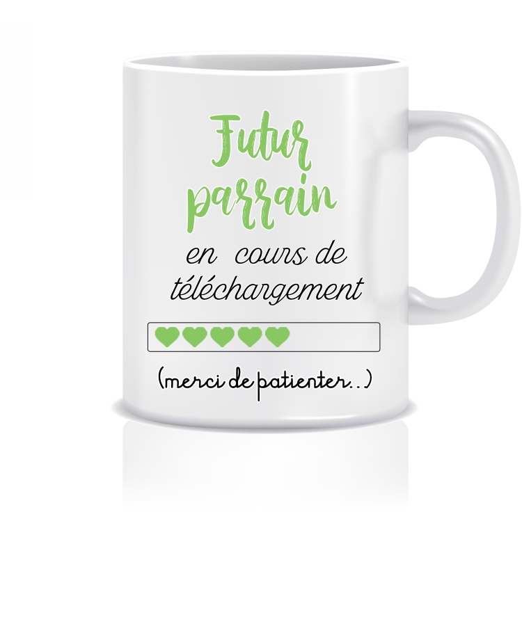 Mug demande de parrain personnalisable. cadeau parrain