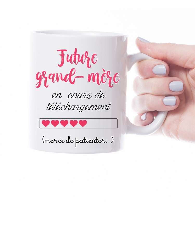 Mug futur grand mère personnalisable. demande marraine