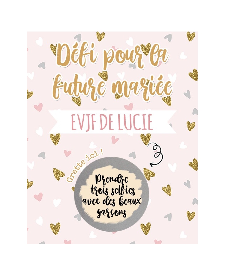 cartes à gratter EVJF