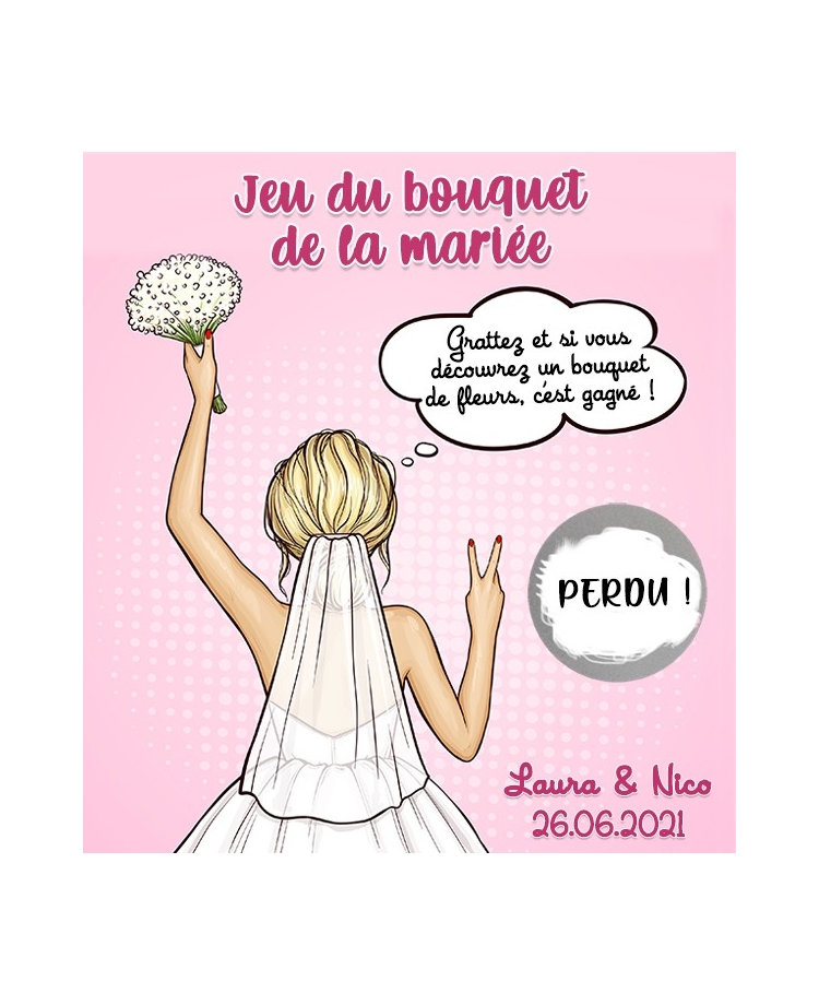  bouquet de la mariée. jeu mariage. animation mariage