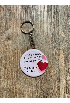 badge personnalisable amour coeur
