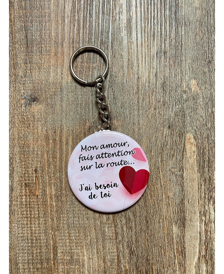 badge personnalisable amour coeur