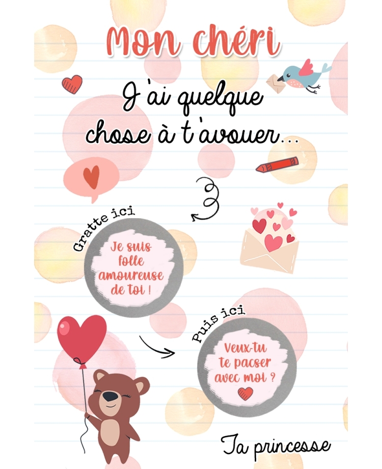 declaration amour, demande pacs, demande mariage, carte je t'aime