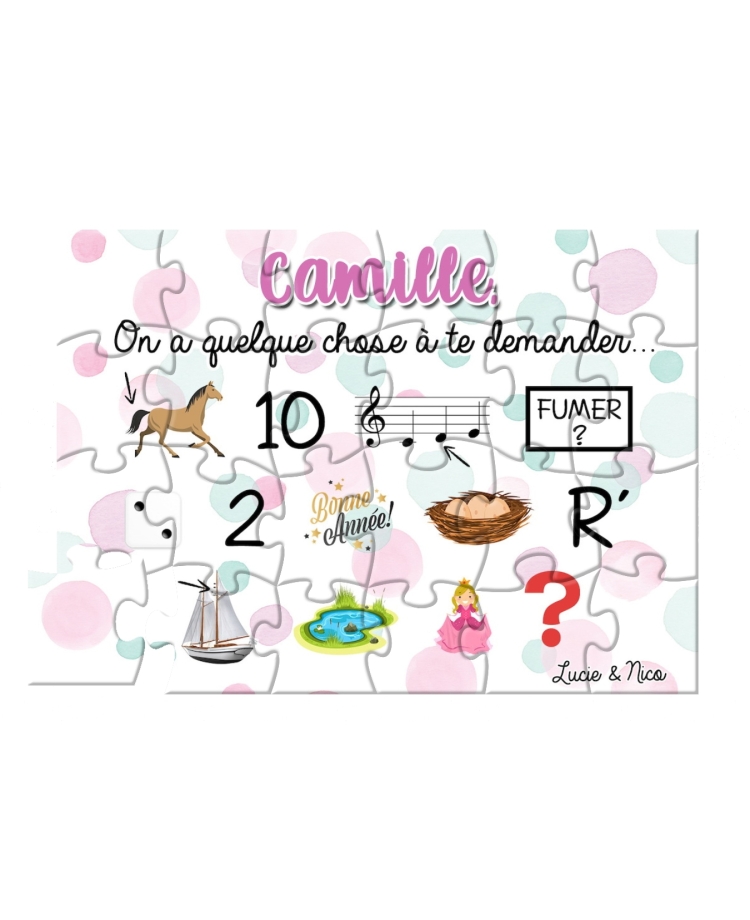 rébus marraine. puzzle demande marraine. rébus demande marraine. demande marraine originale