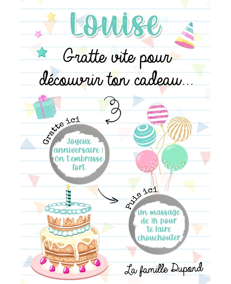 carte  cadeau anniversaire. carte cadeau anniversaire. carte cadeau originale. carte anniversaire personnalisé
