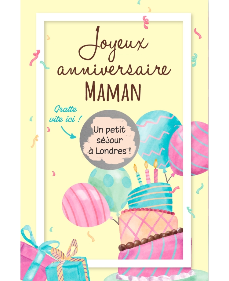 carte joyeux anniversaire. carte cadeau originale. carte anniversaire original. carte gratter cadeau anniversaire
