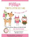 carte anniversaire enfant. carte gratter invitation . carte anniversaire foret