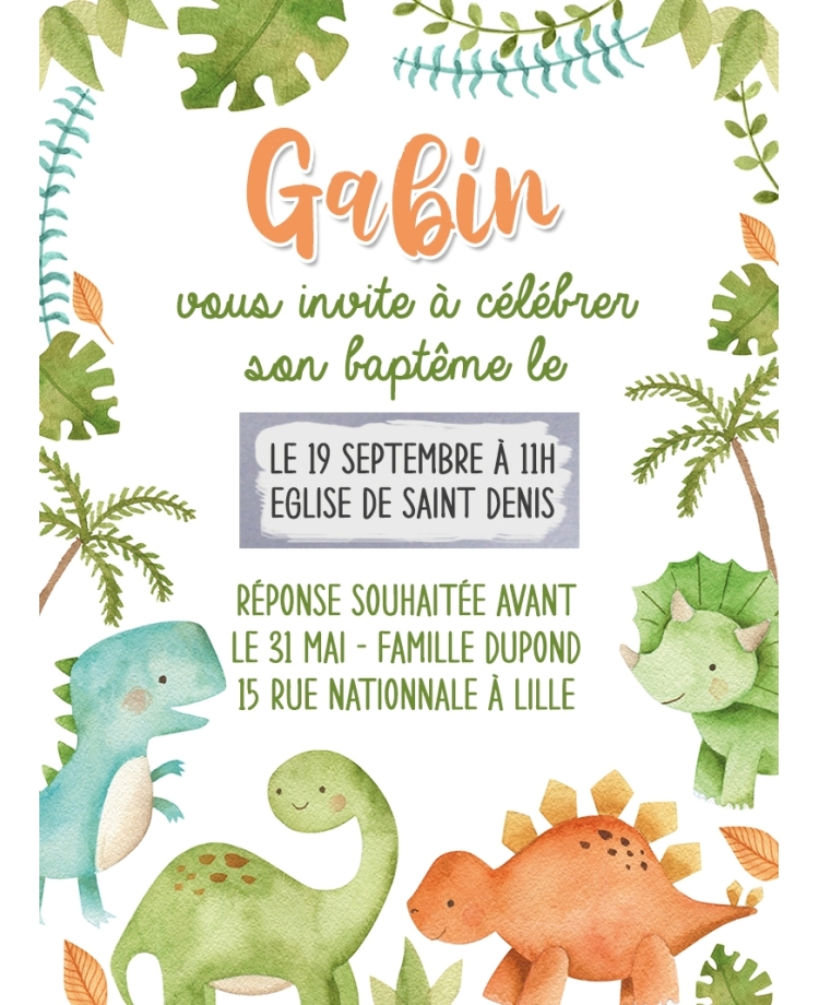 carte invitation. carte baptême. carte anniversaire enfant. carte dinosaure. anniversaire dinosaure. carte invitation gratter. i