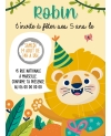 carte invitation. carte baptême. carte anniversaire enfant. carte tigre. anniversaire tigre. carte invitation gratter.